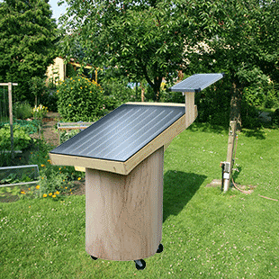 solar Warmwasser im Garten und auf der Alm